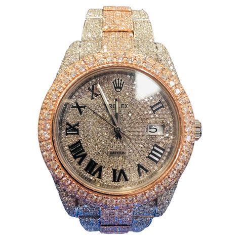 iced out fake diamond rolex